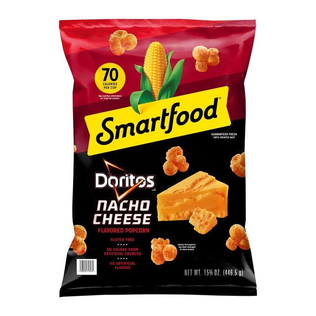 Smartfood Popcorn â€“ Doritos Nacho Cheese Flavor (15.75 oz) | Bold Cheesy Snack Fusion Smartfood