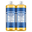 Dr. Bronner's Peppermint Castile Soap (2-Pack, 50 oz Each) | Versatile Organic Cleaning Dr Bronner's