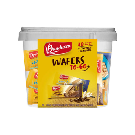 Bauducco Wafer Cookies (30-Pack) | Crispy, Sweet Brazil-Style Wafers Bauducco