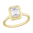 Moissanite Octagon Engagement Ring (1.75 ct t.w., 10k Yellow Gold) | Modern Sparkle AFS Wholesale Shop