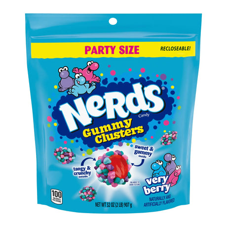 Nerds Very Berry Gummy Clusters (32 oz) | Fruity, Crunchy Candy Mix Nerds