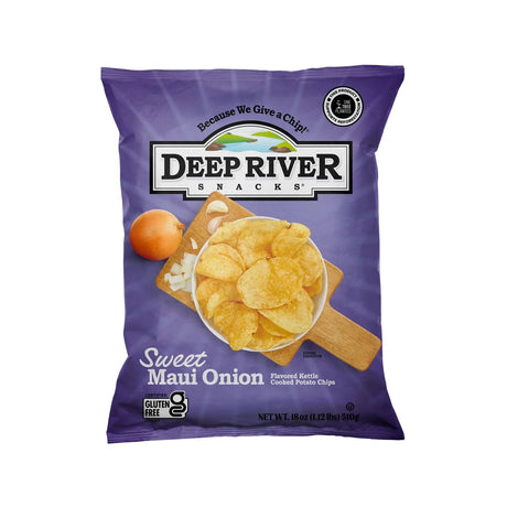 Deep River Snacks Maui Onion Kettle Chips (18 oz) | Sweet & Savory Crisp Flavor Deep River Snacks