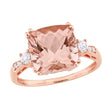 Morganite & White Sapphire Cocktail Ring | 10k Rose Gold with Diamond Accents AFS Wholesale Shop