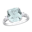 Aquamarine & White Sapphire Cocktail Ring | Sterling Silver Elegance AFS Wholesale Shop