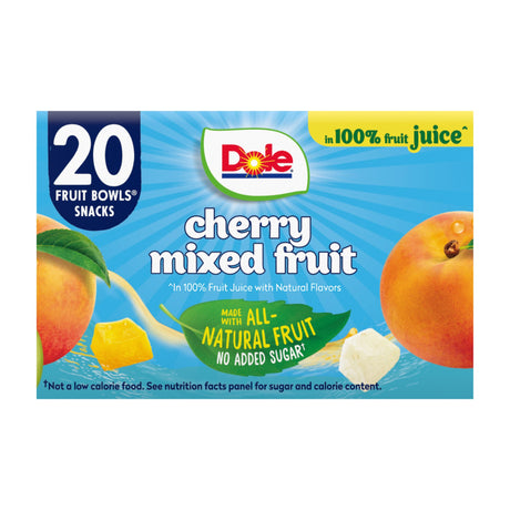 Dole cherry mixed fruit cups pack