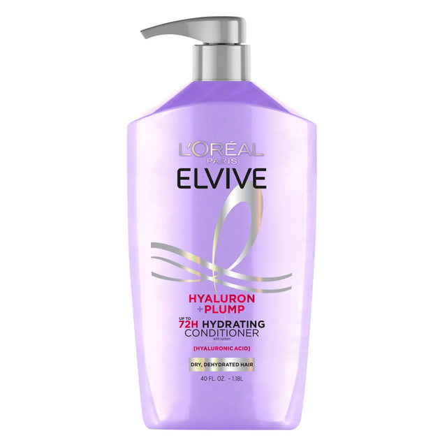 L'Oreal Elvive Hyaluron Plump Conditioner (40 oz) | Paraben-Free Moisture & Bounce L'Oreal