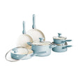 GreenPan Rio Nonstick Cookware Set (10-Piece Â· Blue) | PFAS-Free Ceramic Nonstick Performance GreenPan