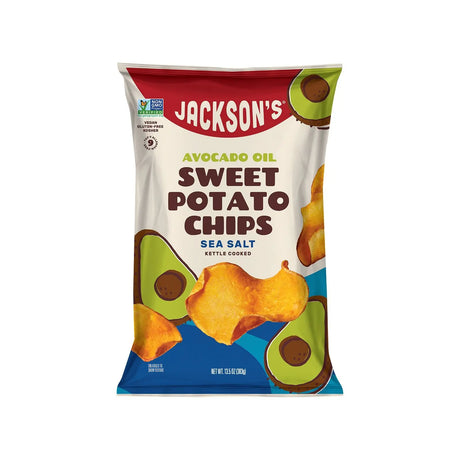 Jackson's Sea Salt Kettle Chips (13.5 oz) | Gourmet Crunch with Himalayan Salt Jackson's