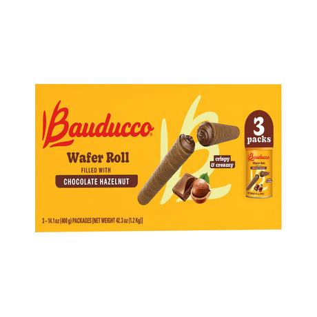 Bauducco Chocolate Hazelnut Wafer Rolls