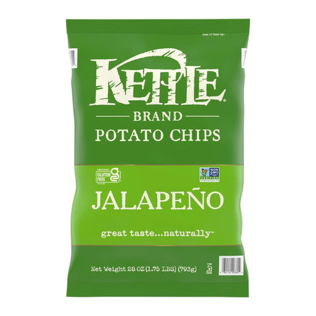 Kettle Brand JalapeÃ±o Chips (28 oz) | Spicy Thin & Crispy Snack Kettle Brand