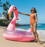 Glitter Flamingo Beach & Pool Raft | Oversized, Sparkling Float for Sunny Fun PoolCandy