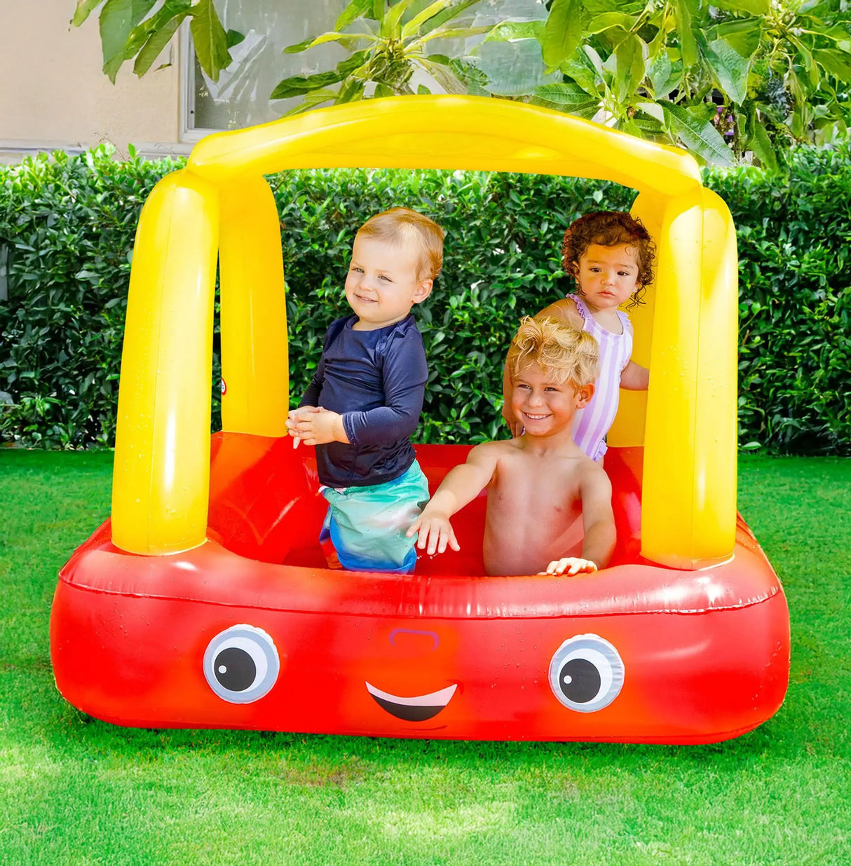 Little Tikes Giant Cozy Coupe Kiddie Pool with Sunshade | Safe Toddler Splash Spot Little Tikes