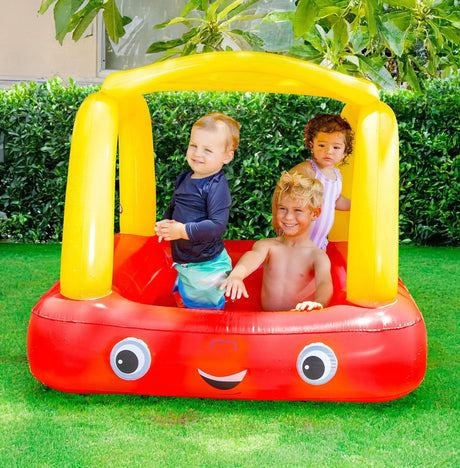 Little Tikes Giant Cozy Coupe Kiddie Pool with Sunshade | Safe Toddler Splash Spot Little Tikes