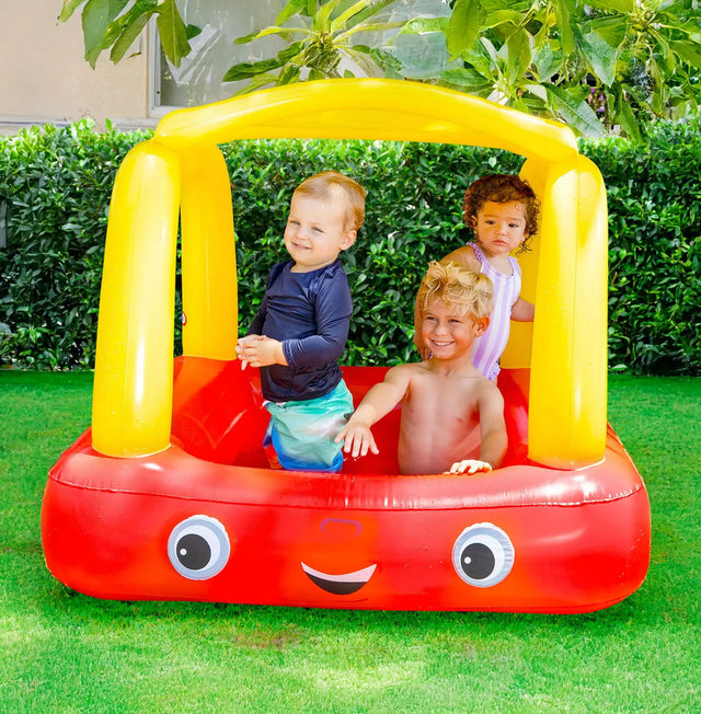 Little Tikes Giant Cozy Coupe Kiddie Pool with Sunshade | Safe Toddler Splash Spot Little Tikes