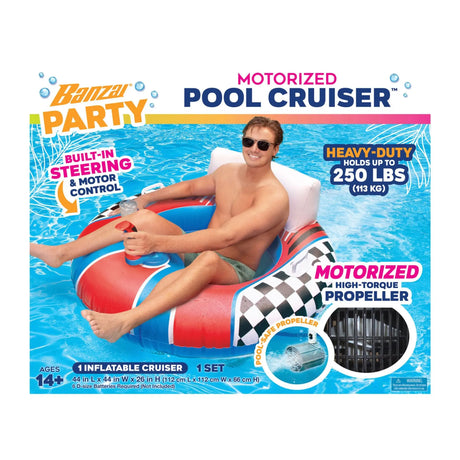 Banzai Motorized Pool Cruiser | Self-Propelled Floating Lounge Banzai