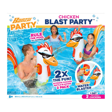 Banzai Chicken Blast Party | Inflatable Spray & Splash Game Banzai