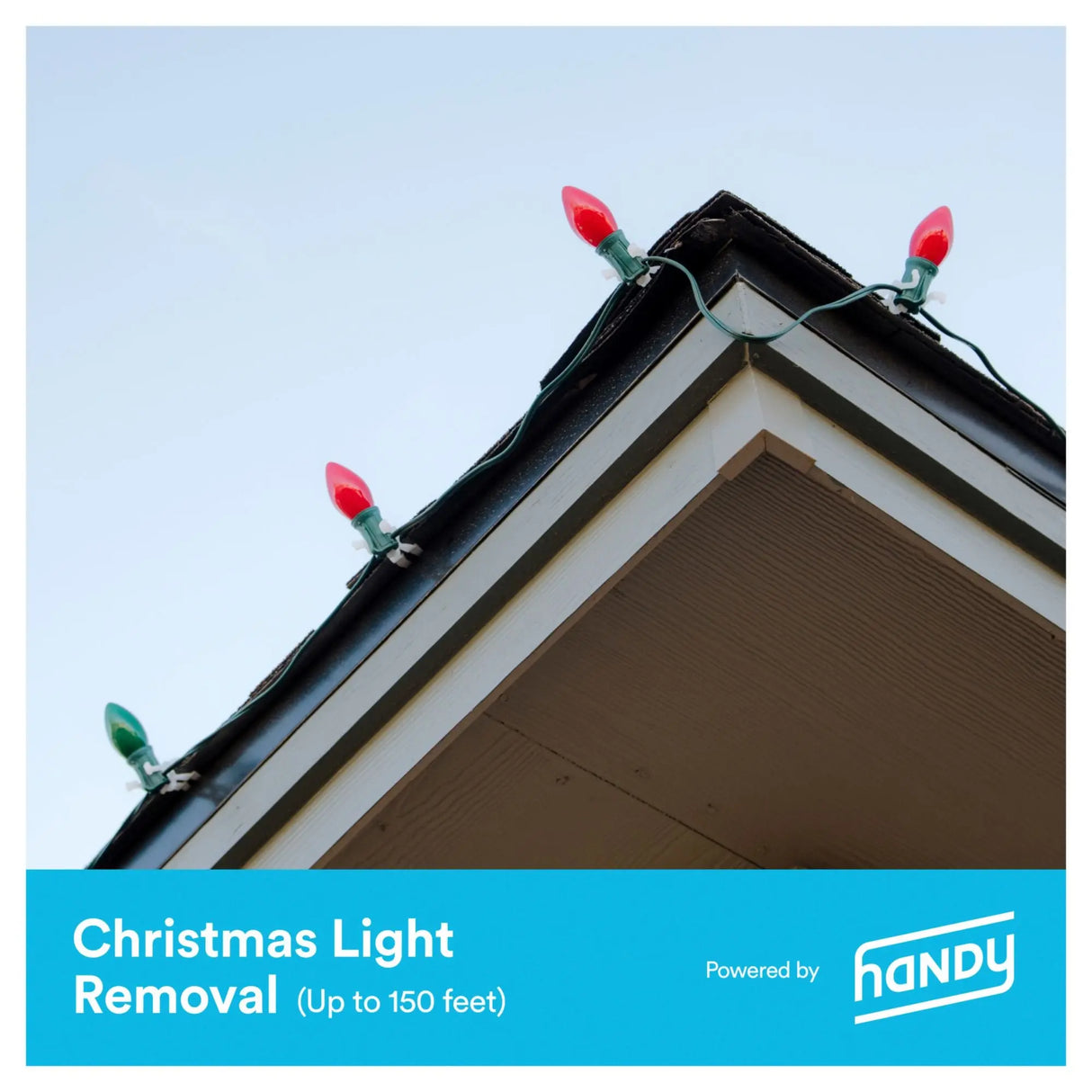 Handy Christmas Lights Removal Service (Up to 150 ft) | Safe Holiday Take-Down Handy