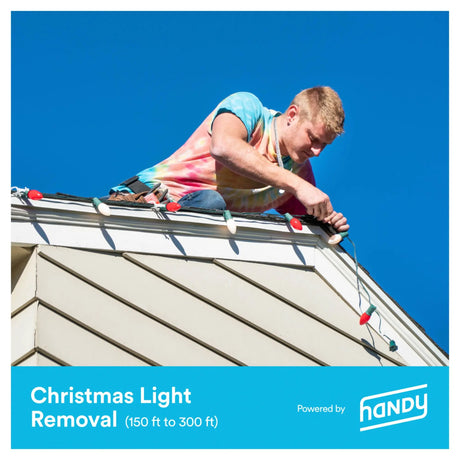 Handy Christmas Light Removal Service (150-300 ft) | Safe Holiday Takedown Handy