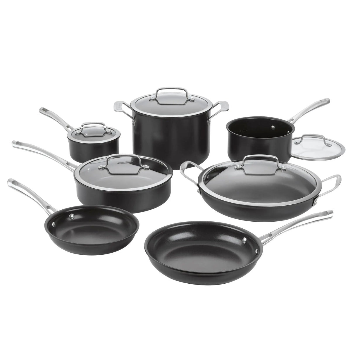 Cuisinart Hard Anodized Cookware (12-Pc) | Durable & Dishwasher Safe Essentials Cuisinart