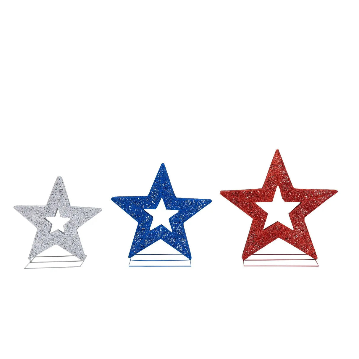 Deko Living Americana LED Glitter Star | Sparkling Patriotic Accent Deko Living