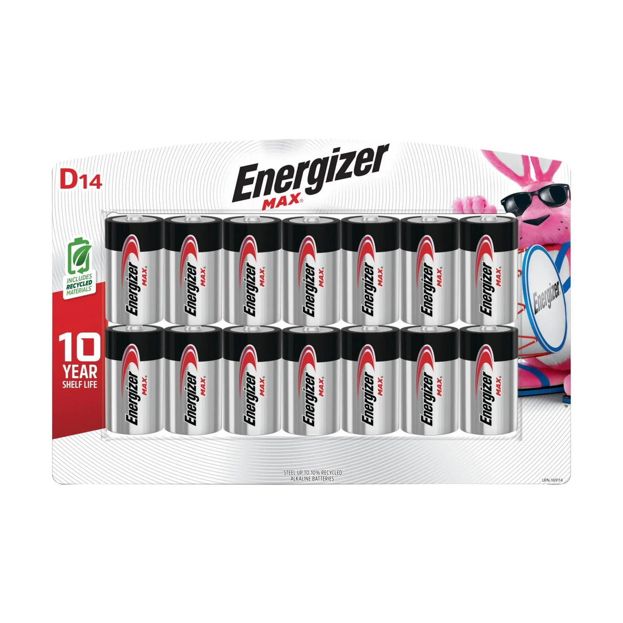 Energizer MAX D Batteries (14-Pack) | Reliable Power Supply for Large Flashlights & Devices Energizer