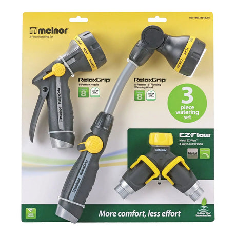 Relaxgrip Hose Nozzle & Wand Bundle | Ergonomic Watering Tools with Adjustable Spray Patterns RelaxGrip