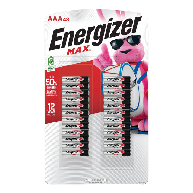 Energizer MAX AAA Batteries (48-Pack) | Extended Life for Remotes, Toys & Small Electronics Energizer