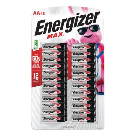 Energizer MAX AA Batteries (48-Pack) | Reliable Everyday Power in Bulk Supply Energizer