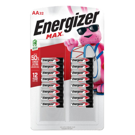 Energizer MAX AA Batteries (32-Pack) | Everyday Power for Household Essentials Energizer