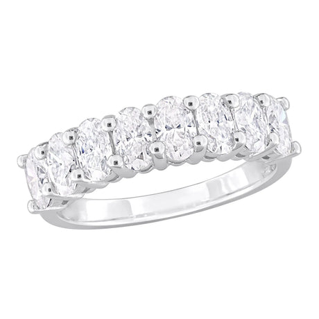 DEW Moissanite Oval Anniversary Band (1.5 ct t.w., Sterling Silver) | Elegant Sparkle Design AFS Wholesale Shop