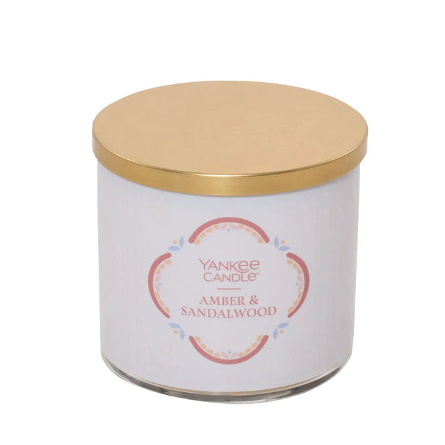 Yankee Candle Amber & Sandalwood (3-Wick Jar) | Warm, Earthy Fragrance Yankee Candle