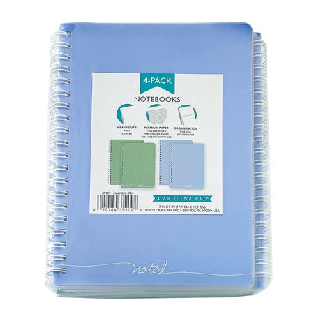 Carolina Pad Noted Personal Book Set (4-Pack) | Stylish Journals for Everyday Notes Carolina Pad