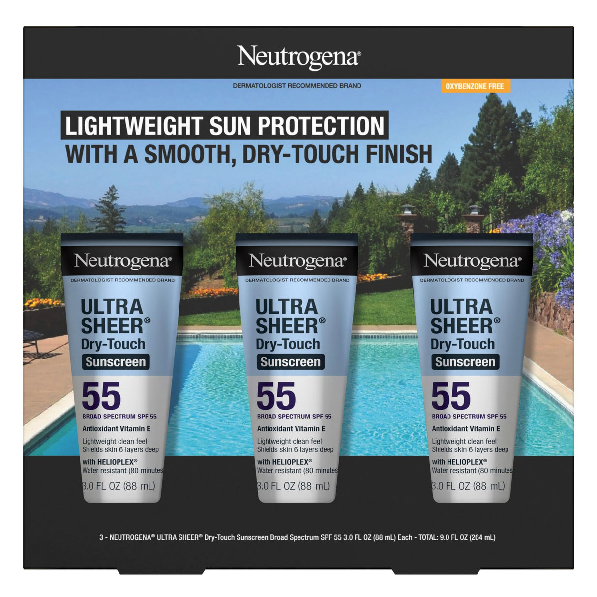 Neutrogena Ultra Sheer SPF55 3 pack