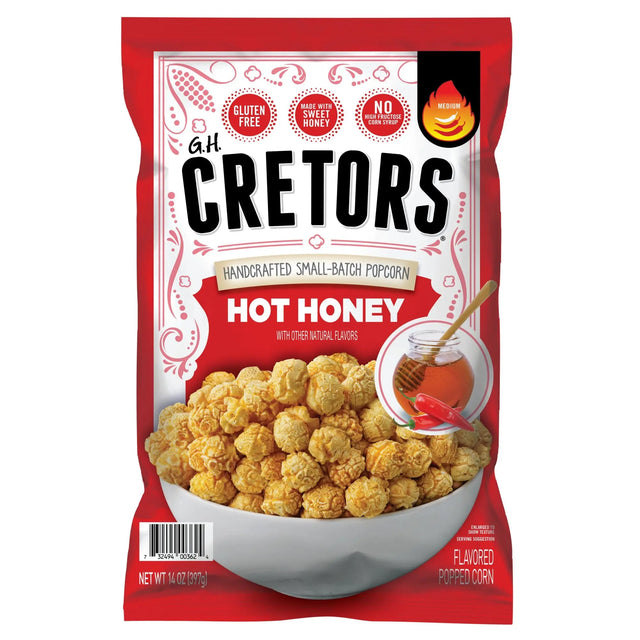G.H. Cretors Hot Honey Popcorn (14 oz) | Sweet & Spicy Crunch G.H. Cretors
