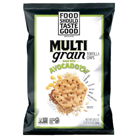 Food Should Taste Good Multigrain Chips (28.8 oz) | Avocado Oil Baked Crunch Food Should Taste Good