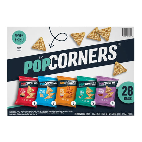 PopCorners Variety Pack (28-Pack, 1 oz Each) | Five Flavor Popped Chips Popcorners