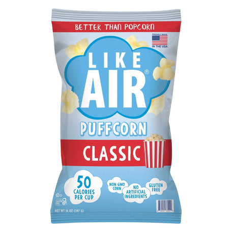 Like Air Classic Puffcorn (14 oz) | Light, Airy Corn Snack Like Air