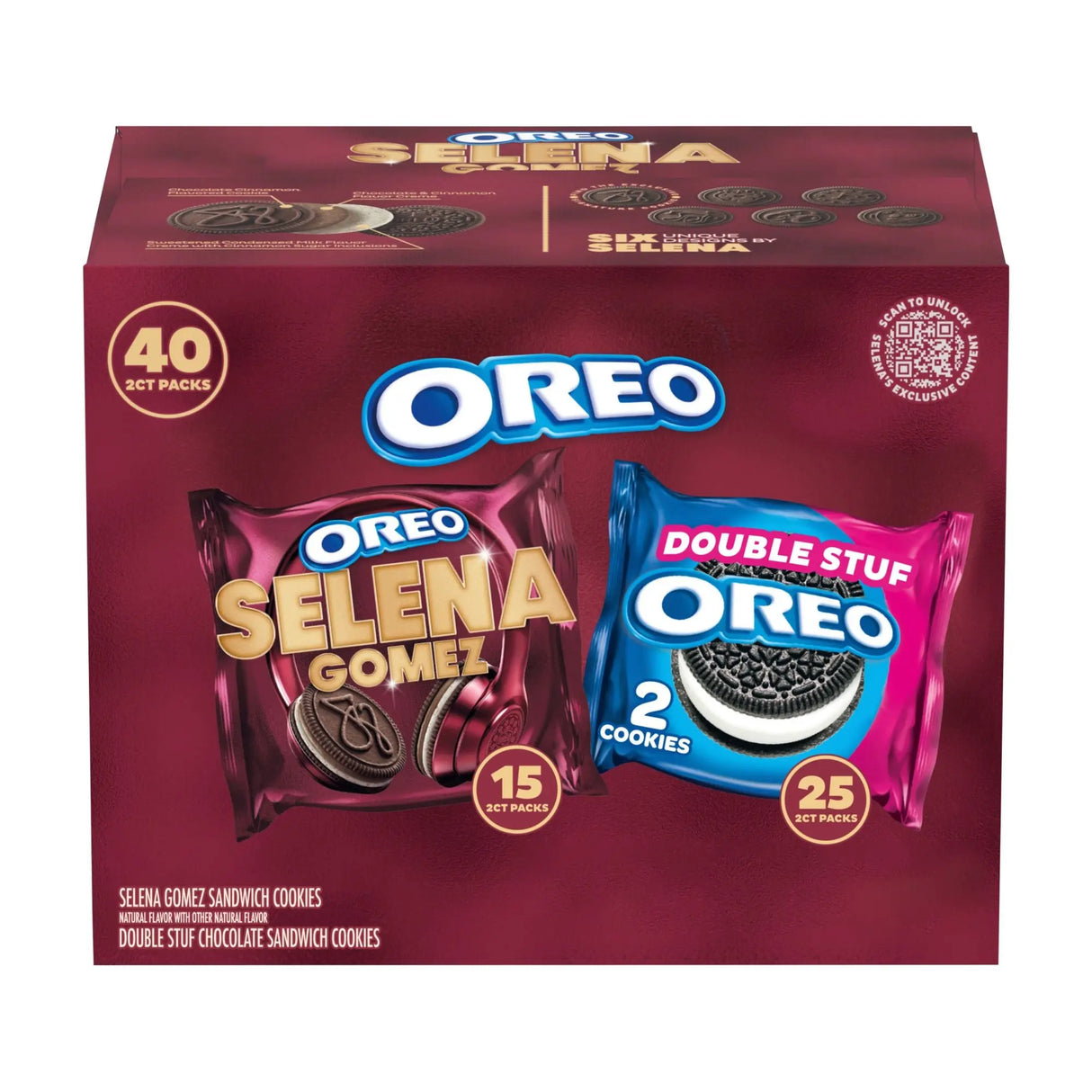Oreo Â· Double Stuf Cookies Variety Pack (40-Pack) | Selena Gomez Limited Edition Snack Oreo