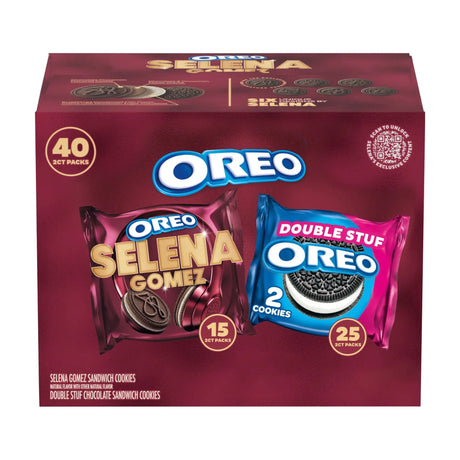 Oreo Â· Double Stuf Cookies Variety Pack (40-Pack) | Selena Gomez Limited Edition Snack Oreo