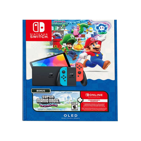 Nintendo Switch OLED + Super Mario Bros. Wonder Bundle | Vibrant Display & New Mario Adventures Included Nintendo