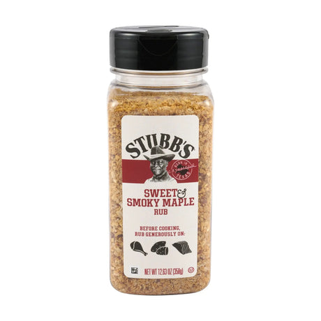 Stubbâ€™s Maple Rub (12.63 oz) | Sweet & Smoky Sensation for Grilling Stubb's