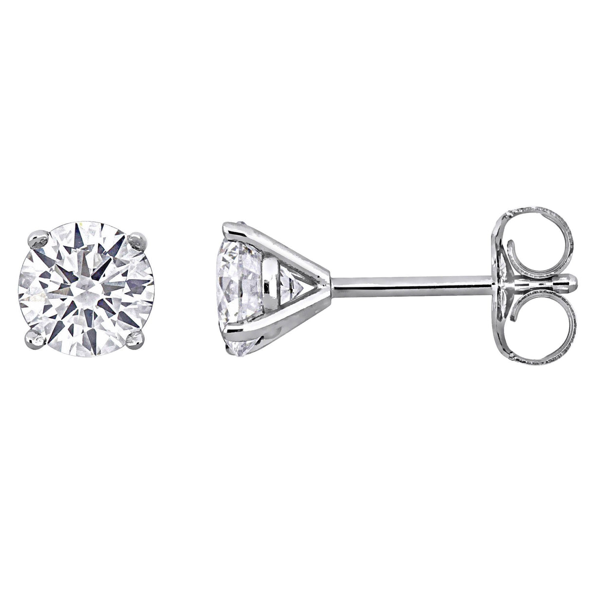 Lab-grown diamond solitaire stud earrings