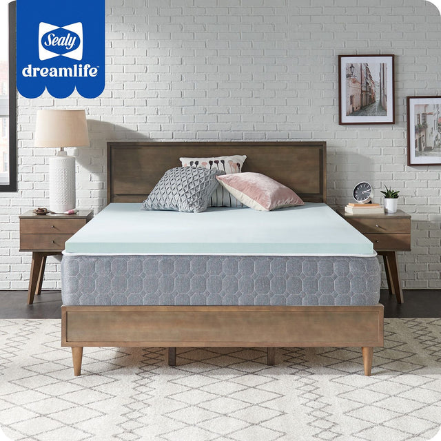 Sealy Dreamlife Mattress Topper (1.5") | Plush Comfort Upgrade for Restful Sleep Sealy