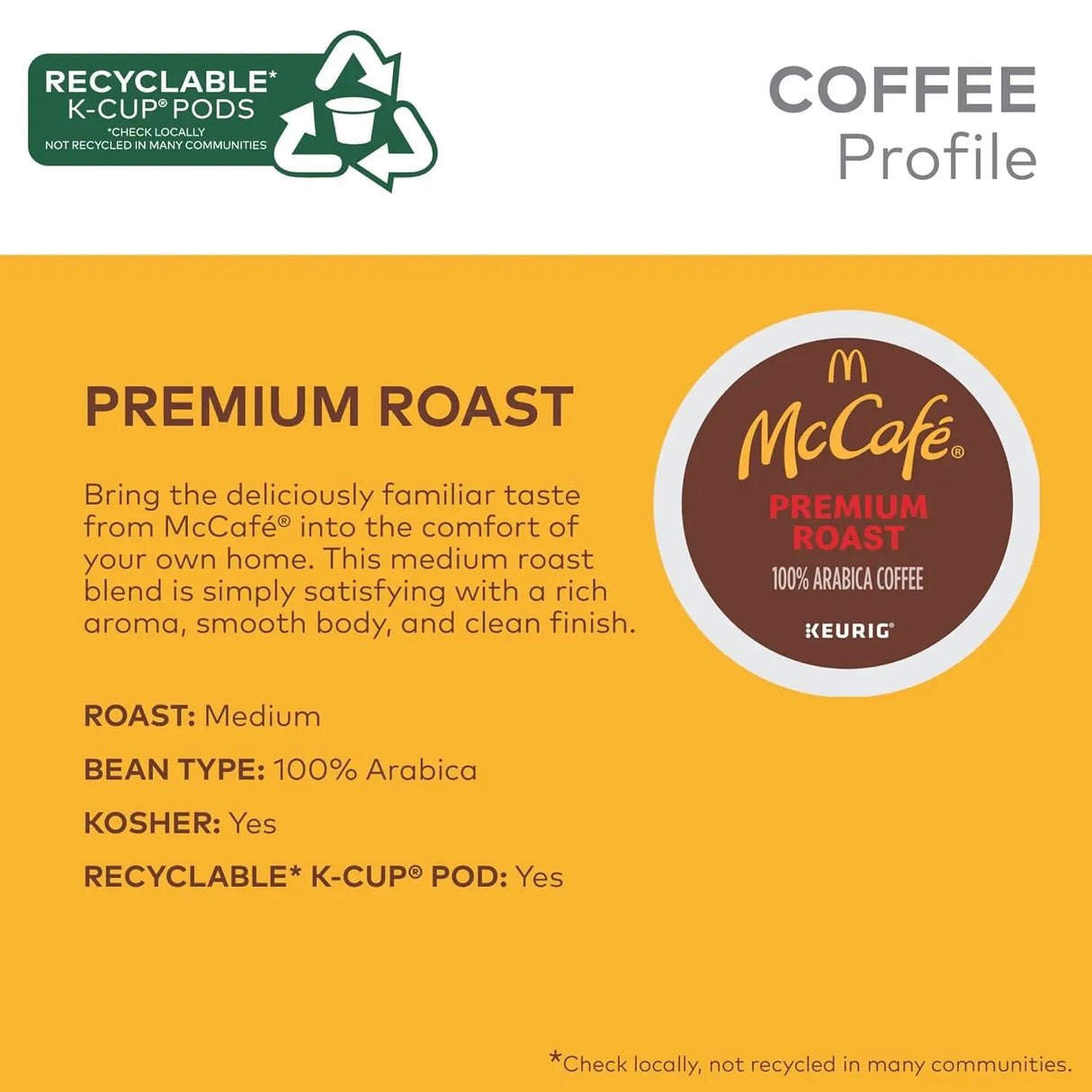 Premium Medium Roast K-Cup Coffee Pods, Premium Roast, 84 Count