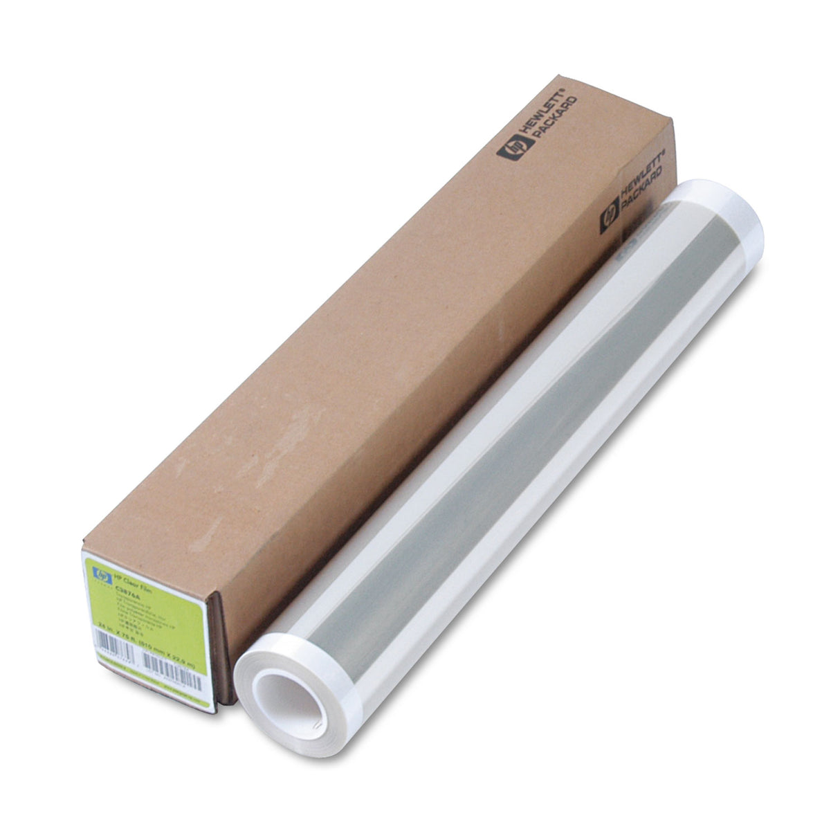 HP DesignJet Large Format Paper for Inkjet Prints, 5 mil, 24" x 75 ft, Clear (C3876A)