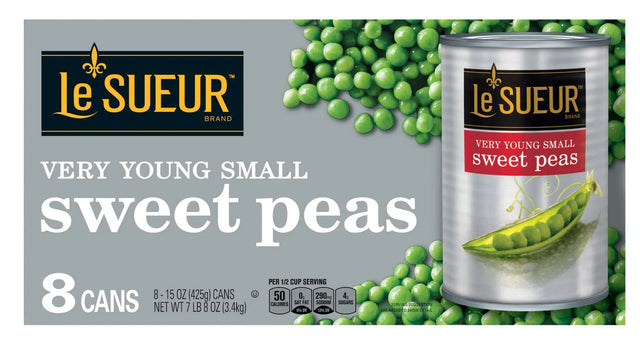 Le Sueur Petite Sweet Peas (8-Pack, 15 oz Each) | Tender Sweet Harvest Le Sueur