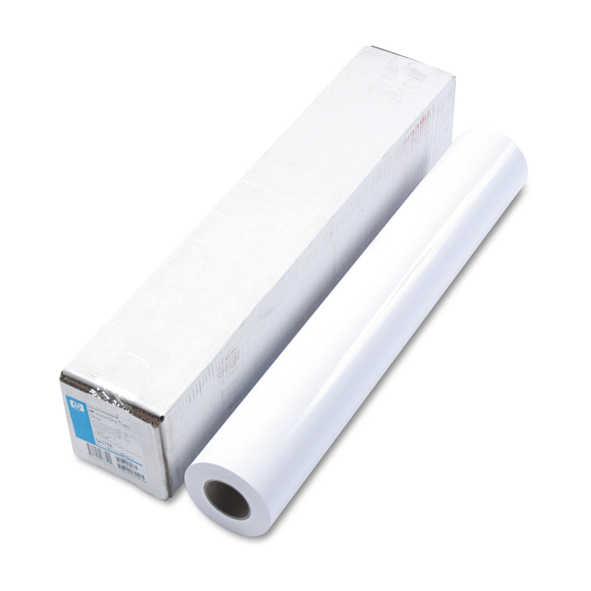HP DesignJet Large Format Paper for Inkjet Prints, 7 mil, 24" x 100 ft, Gloss White (Q6574A)