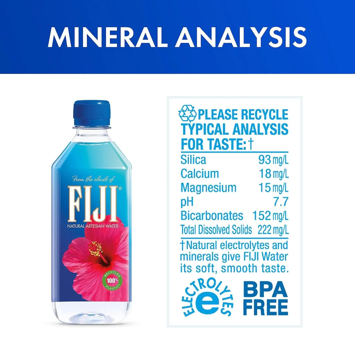 Natural Artesian Bottled Water 500Ml / 16.9 Fl Ounce (Pack of 24) - 100% Natural Electrolytes