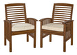 W. Trends Acacia Wood Dining Chairs Dark Brown