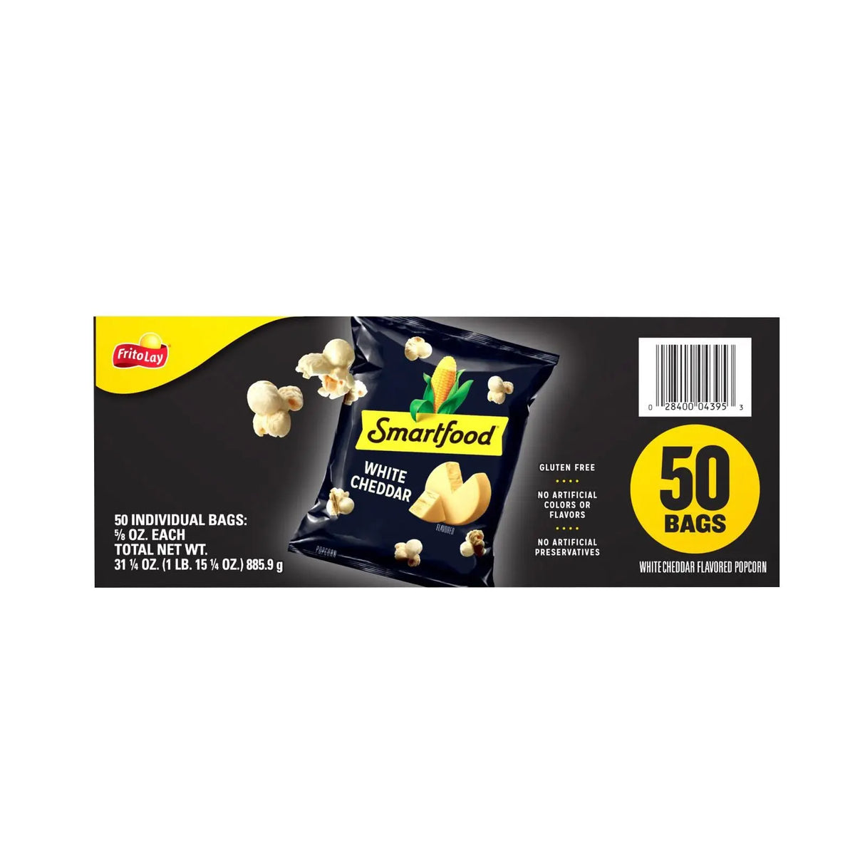 Smartfood Popcorn (50-Pack) | White Cheddar Flavor Smartfood